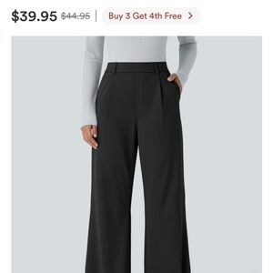 HALARA Black Wide Leg Women's Pants